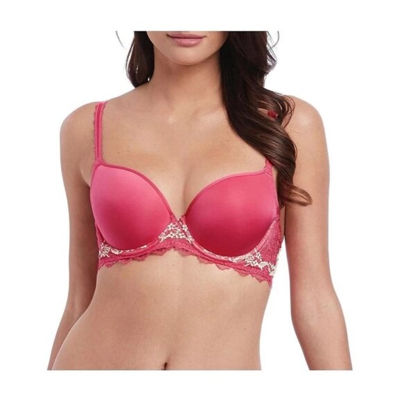 Wacoal Womens 38DD Pink Honeysuckle Lace Perfection Contour T-Shirt Bra NEW - Picture 1 of 2